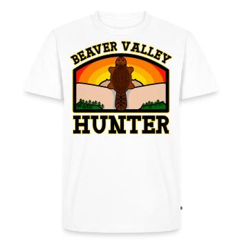 Beaver Valley Hunter Beaver Valley Hunter Hommes - T-shirt Premium bio Homme - blanc - Devant - Nico (187cm)