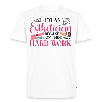 Soins de la peau d’esthéticienne agréée mignonne - T-shirt Premium bio Homme - blanc - Devant - Nico (187cm)