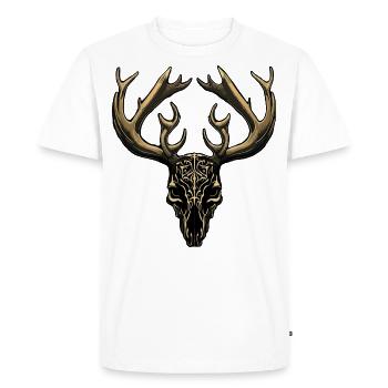 Cerf doré - T-shirt Premium bio Homme - blanc - Devant - Nico (187cm)