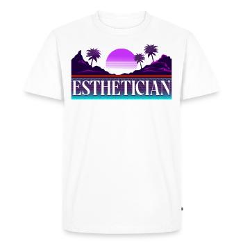 Soins de la peau d’esthéticienne agréée mignonne - T-shirt Premium bio Homme - blanc - Devant - Nico (187cm)