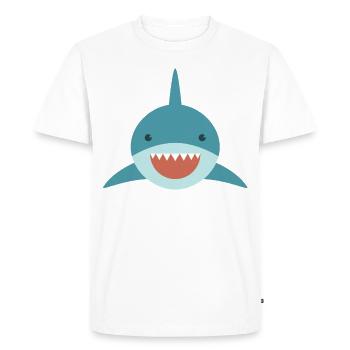 Cute shark - Men's Premium Organic T-Shirt - white - Front - Nico (187cm)