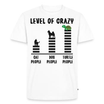 Sea Turtle Tortoise Level Of Crazy - Men's Premium Organic T-Shirt - white - Front - Nico (187cm)
