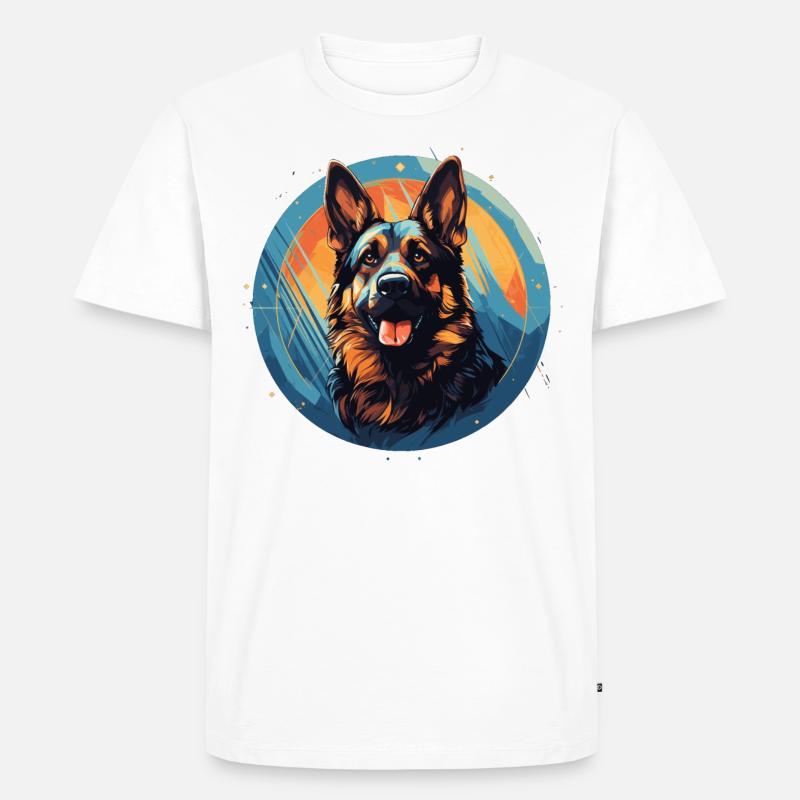 Deutscher Schäferhund - Männer Premium Bio T-Shirt - Weiß