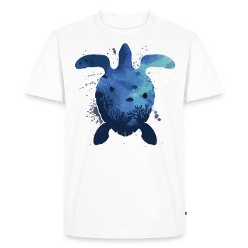 Sea Turtle Tortoise - Men's Premium Organic T-Shirt - white - Front - Nico (187cm)