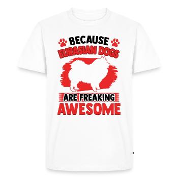 Eurasier est fantastique Spitz Eurasian Dog - T-shirt Premium bio Homme - blanc - Devant - Nico (187cm)