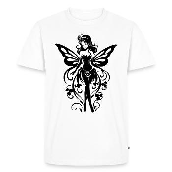 Magic Fairy Silhouette - Spread the magic - Men's Premium Organic T-Shirt - white - Front - Nico (187cm)