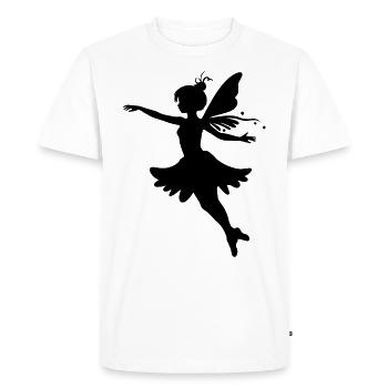 Silhouette de fée enchanteresse avec une aile chatoyante - T-shirt Premium bio Homme - blanc - Devant - Nico (187cm)