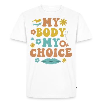 Feminist My Body My Choice - Men's Premium Organic T-Shirt - white - Front - Nico (187cm)