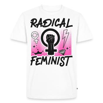 Feminist Radical Feminist - Men's Premium Organic T-Shirt - white - Front - Nico (187cm)