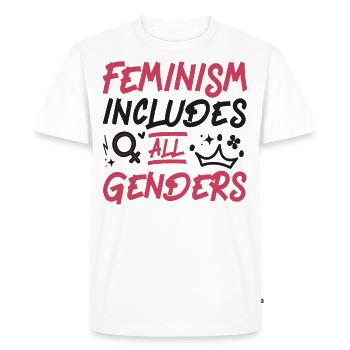 Feminist Feminism Includes All - Men's Premium Organic T-Shirt - white - Front - Nico (187cm)