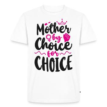 Feminist Mother By Choice For - Men's Premium Organic T-Shirt - white - Front - Nico (187cm)