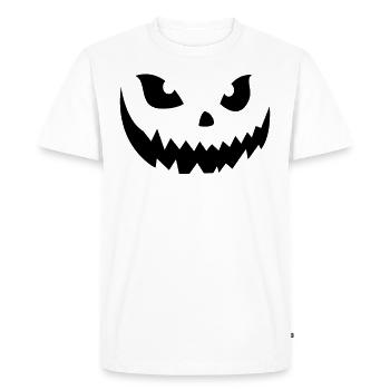 Design effrayant d’Halloween: Citrouille lanterne - T-shirt Premium bio Homme - blanc - Devant - Nico (187cm)