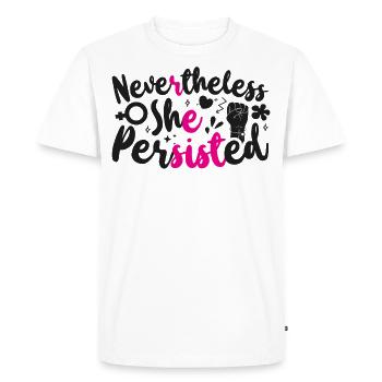 Feminist Nevertheless She - Men's Premium Organic T-Shirt - white - Front - Nico (187cm)
