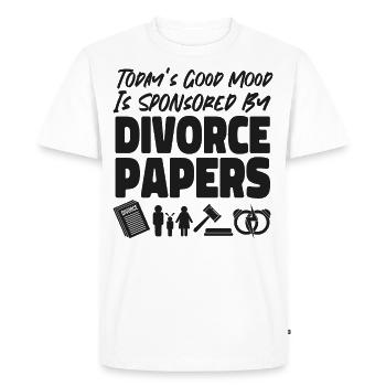 Happy Divorce Party Today's Good - Men's Premium Organic T-Shirt - white - Front - Nico (187cm)