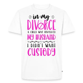 Happy Divorce Party In My Divorce - Men's Premium Organic T-Shirt - white - Front - Nico (187cm)