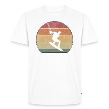 Kitesurf rétro Sunset Kitesurf - T-shirt Premium bio Homme - blanc - Devant - Nico (187cm)