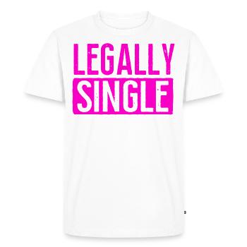 Happy Divorce Party Legally Single - Men's Premium Organic T-Shirt - white - Front - Nico (187cm)