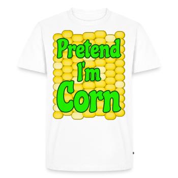 Pretend I'm a Corn Corn Cob Costume - Men's Premium Organic T-Shirt - white - Front - Nico (187cm)