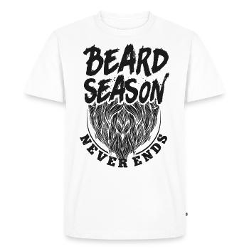 Beard Lover Bearded Man Beard - Men's Premium Organic T-Shirt - white - Front - Nico (187cm)