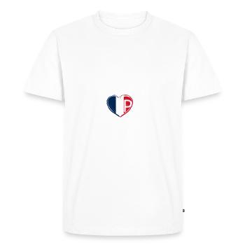 Paris and the Eiffel Tower - Men's Premium Organic T-Shirt - white - Front - Nico (187cm)