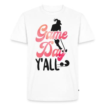 Jour de match de hockey sur gazon vous tous - T-shirt Premium bio Homme - blanc - Devant - Nico (187cm)