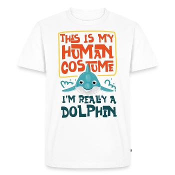 Dolphin This Is My Human Costume - Men's Premium Organic T-Shirt - white - Front - Nico (187cm)