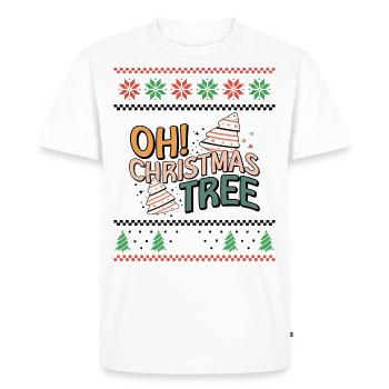Oh sapin de Noël - Noël moche rétro - T-shirt Premium bio Homme - blanc - Devant - Nico (187cm)