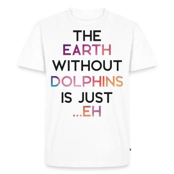 Dolphin The Earth Without Dolphins - Men's Premium Organic T-Shirt - white - Front - Nico (187cm)
