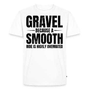 Conduite de gravier hilarante : vélo tout-terrain - T-shirt Premium bio Homme - blanc - Devant - Nico (187cm)