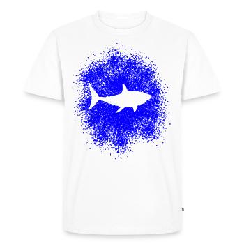 Requin requin dans la mer - T-shirt Premium bio Homme - blanc - Devant - Nico (187cm)