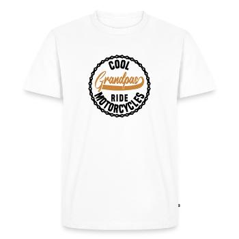 Cool Grandpas Conduisant Moto - T-shirt Premium bio Homme - blanc - Devant - Nico (187cm)