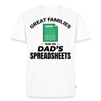 Accountant Dad Accounting Finance Financial Funny - Men's Premium Organic T-Shirt - white - Front - Nico (187cm)