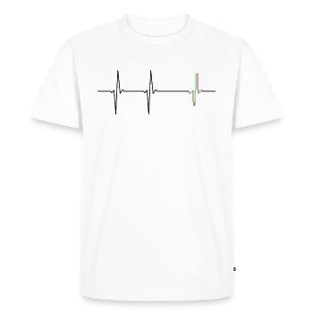 Trading ECG Trader Charting Technique Candlesticks - Men's Premium Organic T-Shirt - white - Front - Nico (187cm)