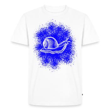 Snail with snail shell - Men's Premium Organic T-Shirt - white - Front - Nico (187cm)