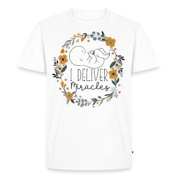 LD Labour And Delivery Nurse - Men's Premium Organic T-Shirt - white - Front - Nico (187cm)