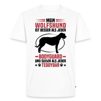 Irish Wolfhound est un meilleur lévrier - T-shirt Premium bio Homme - blanc - Devant - Nico (187cm)