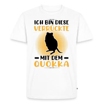 Fou avec Quokka Marsupial Quokka - T-shirt Premium bio Homme - blanc - Devant - Nico (187cm)