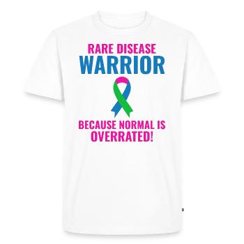Rare Disease Warrior Empowering Awareness - Men's Premium Organic T-Shirt - white - Front - Nico (187cm)