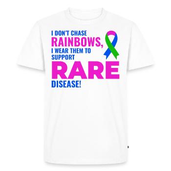 Le soutien arc-en-ciel aux maladies rares sensibilise le public - T-shirt Premium bio Homme - blanc - Devant - Nico (187cm)