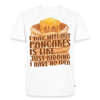 Amoureux des crêpes Les enfants Une journée sans - T-shirt Premium bio Homme - blanc - Devant - Nico (187cm)