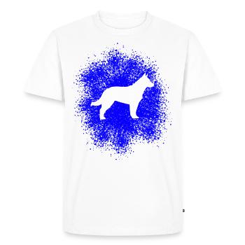 Berger allemand – Compagnon fidèle - T-shirt Premium bio Homme - blanc - Devant - Nico (187cm)