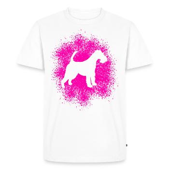 Fox terrier à poil dur pour les amoureux des chiens - T-shirt Premium bio Homme - blanc - Devant - Nico (187cm)
