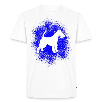 Fox terrier à poil dur pour les amoureux des chiens - T-shirt Premium bio Homme - blanc - Devant - Nico (187cm)