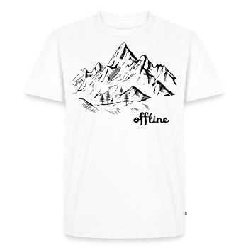 Randonnée hors ligne dans des paysages de montagne - T-shirt Premium bio Homme - blanc - Devant - Nico (187cm)