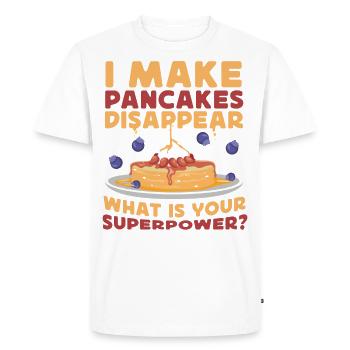 Amoureux des crêpes Enfants Je fais des crêpes - T-shirt Premium bio Homme - blanc - Devant - Nico (187cm)