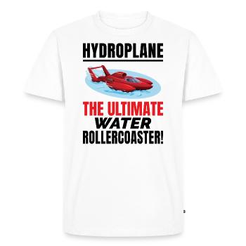 Hydroplane, Boat Racing, Rollercoaster Adventure, - T-shirt Premium bio Homme - blanc - Devant - Nico (187cm)
