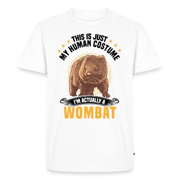 Just a Wombat Costume Australie Marsupial - T-shirt Premium bio Homme - blanc - Devant - Nico (187cm)