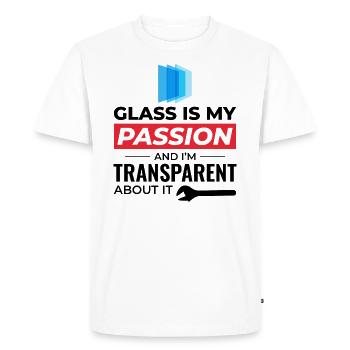 Glazier Window Glass Fitting Fitter Glasswork - Men's Premium Organic T-Shirt - white - Front - Nico (187cm)