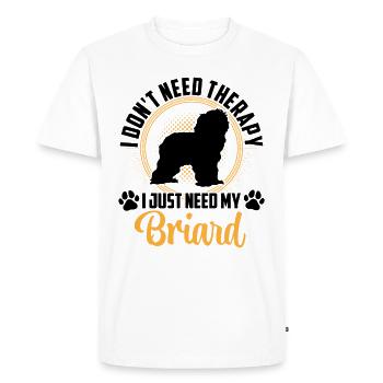 Briard Berger de Brie Just Need Briard - T-shirt Premium bio Homme - blanc - Devant - Nico (187cm)