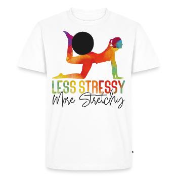 Pilates Instructeur Professeur Jeu de mots - T-shirt Premium bio Homme - blanc - Devant - Nico (187cm)